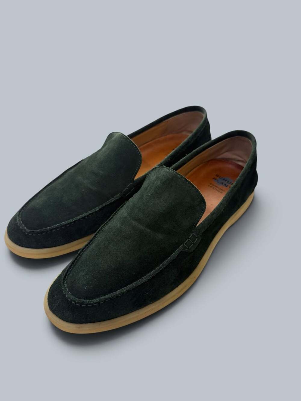 Scarosso Suede Loafers Green Size 12US 45EU